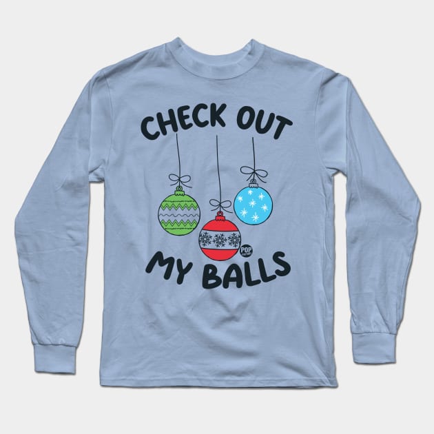 XMAS BALLS Long Sleeve T-Shirt by toddgoldmanart